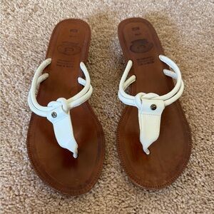 Vintage Original Etienne Aigner Leather Sandals with elevated heel- size 8.5